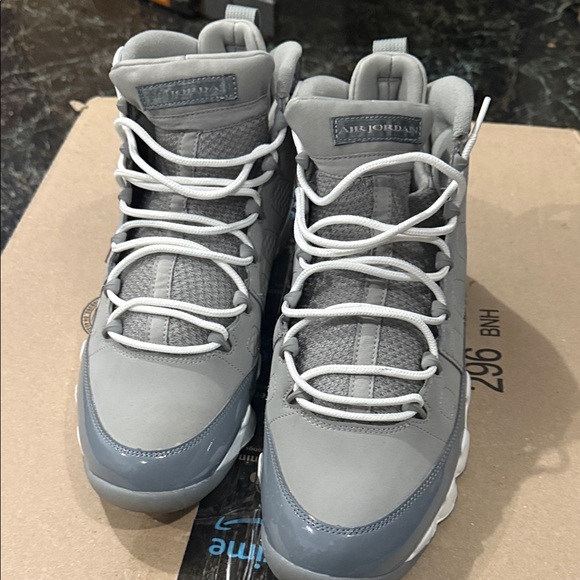 Jordan Gray and White High-Top Sneakers - Picture 2 of 2